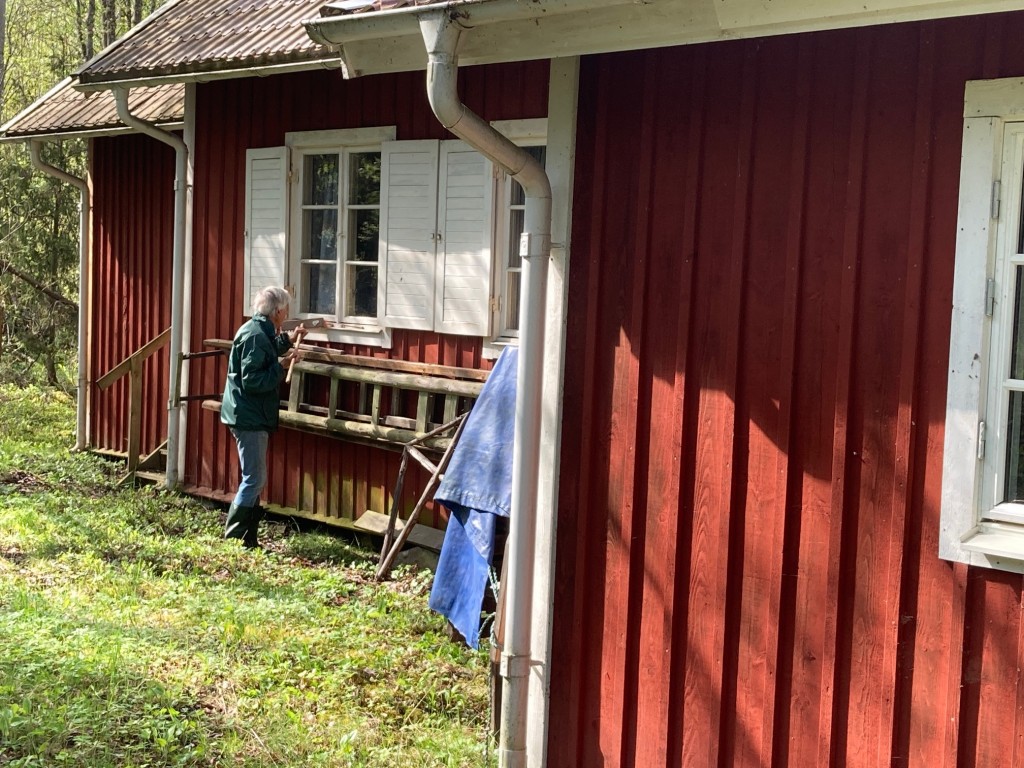 Fönster fejades och inne var det fullt pådrag med dammsugare och skurtrasor